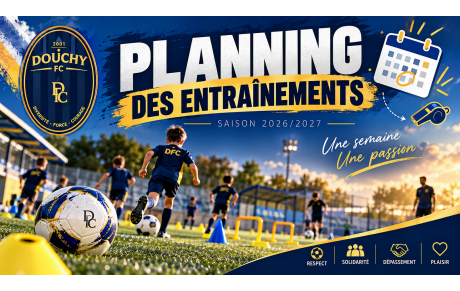 Planning des entrainements